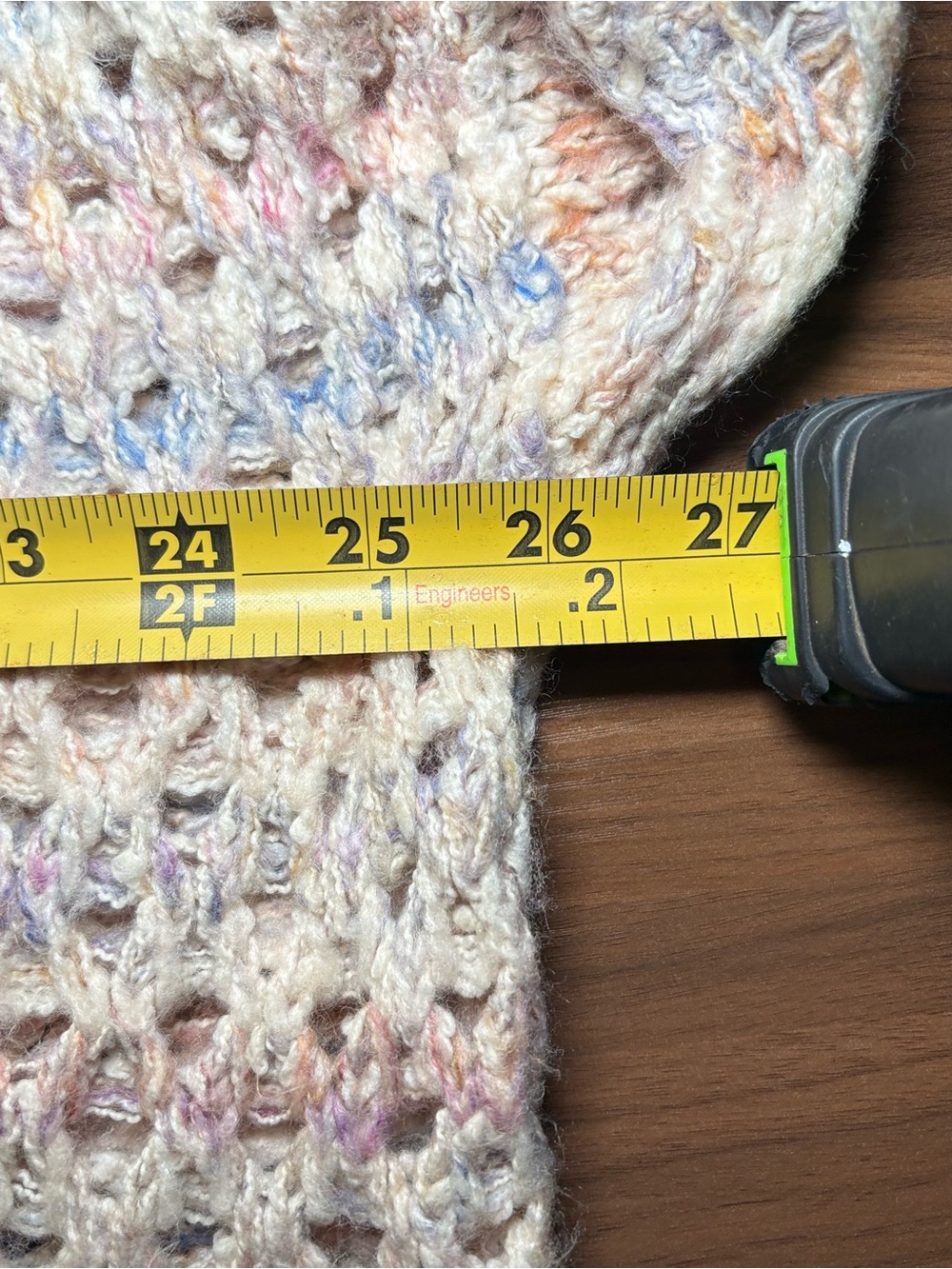 Anthropologie Chunky Open Knit Sweater Pastel Marled Boho Cottagecore Cozy - Picture 7 of 8